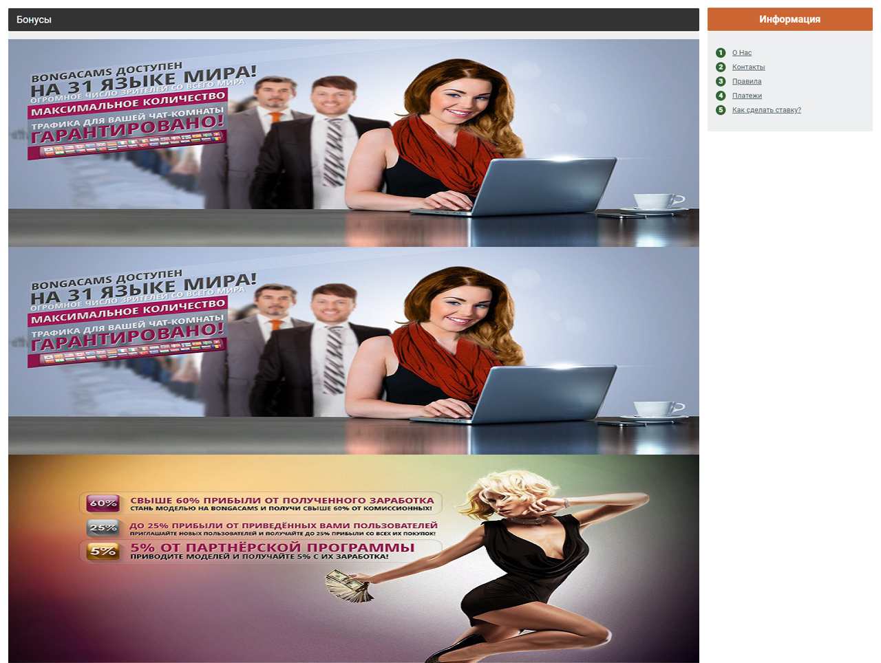 Bonga-Cam, Web